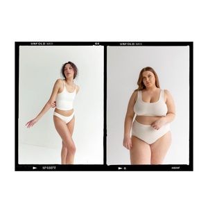 Arq Cropped Tank and Full Coverage Bra in Cotton